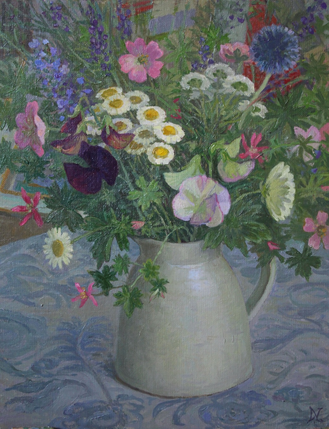 Image: Grey Jug with Summer Flowers