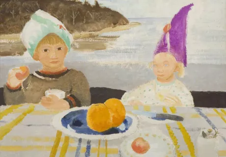 Image: Winifred Nicholson, The artist's children Kate and Jake, 1931-32