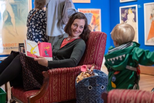 A Toddler storytime session is taking place